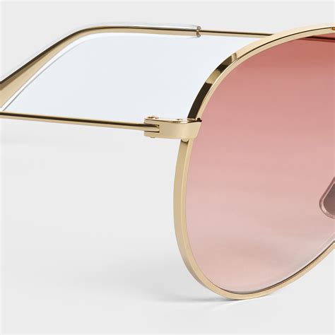 celine metal 02|METAL FRAME 02 SUNGLASSES IN METAL WITH MINERAL .